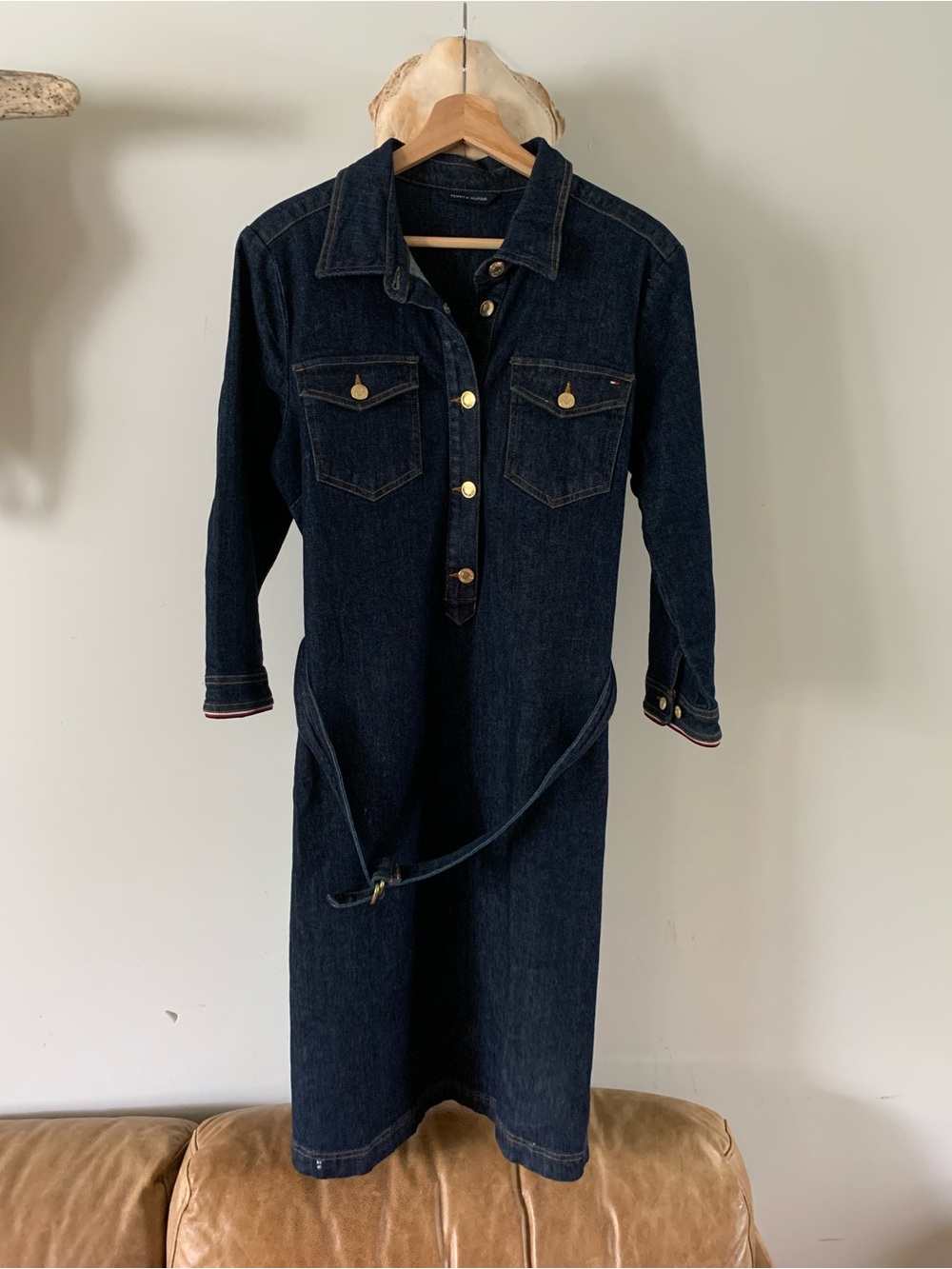 Tommy Hilfiger Denim Shirt Dress with Button Front